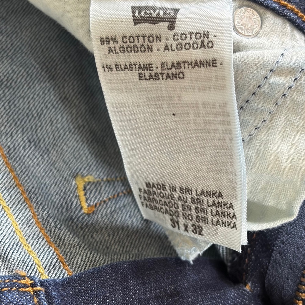 Levis Bold Curve Skinny Straight Jeans Womens 31x32 Dark Wash Distressed Denim - Picture 5 of 15